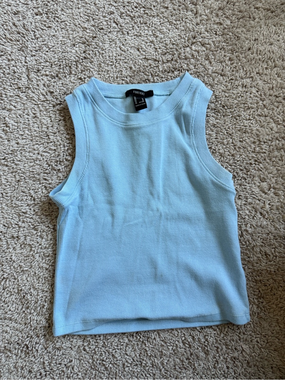 Ribbed tank blue